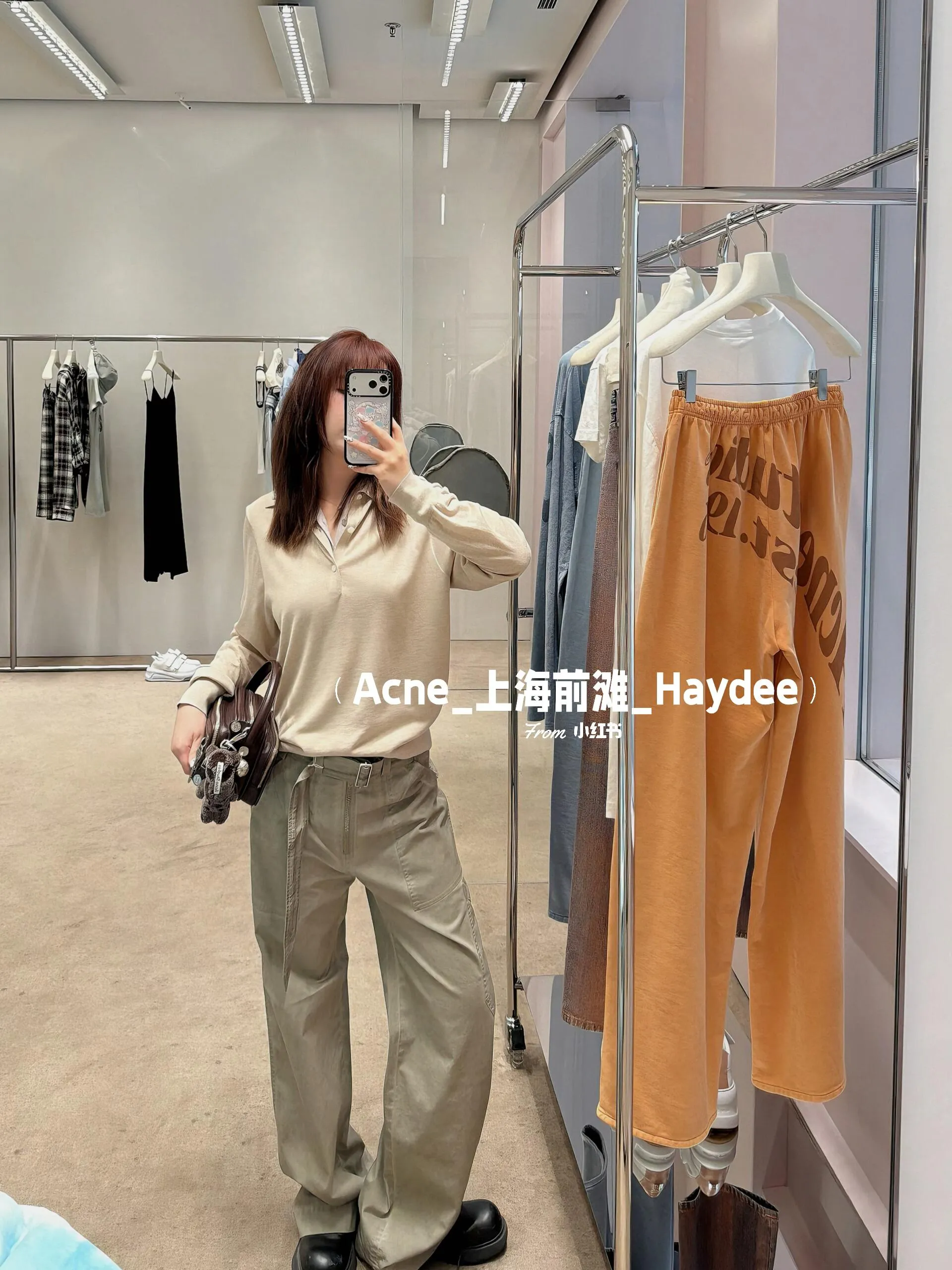 Upper body material picture ACNE/Studios 26SS dirty dyed overalls trousers (picture color)